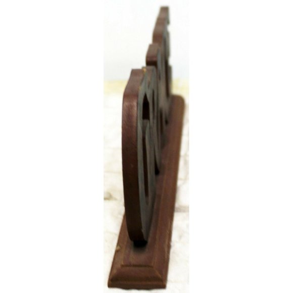 "Grace" Stand Up Decorative Sign Burgundy Brown Home Decor Black Swirl Designs - Picture 3 of 8